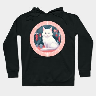 Turkish Angora Cat Xmas Ornament, Love Cats Hoodie